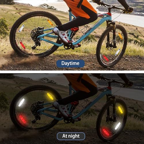 White Bicycle Wheel Reflectors - Safety Spoke Warning Lights (2 Pcs)