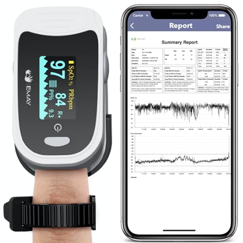 Sleep Oxygen Monitor with Continuous Recording & Sleep Report