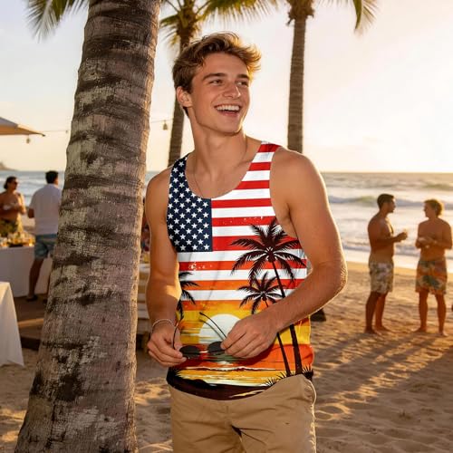 Men's 3D Graphic Tank Top - Quick Dry Workout Shirt
