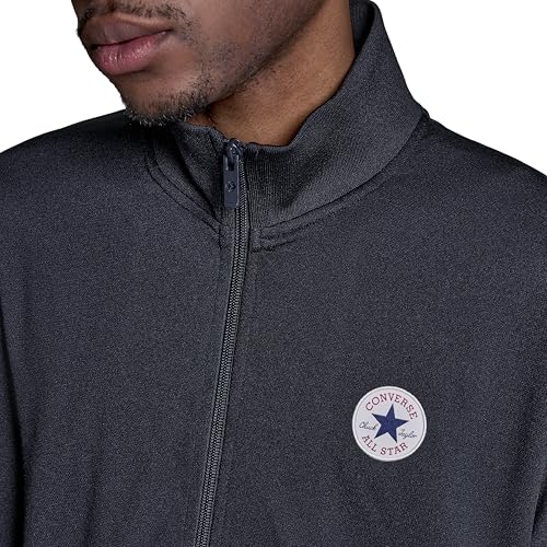 Converse Mens Black XX-Large Patch Track Jacket - Sports & Casual Outerwear