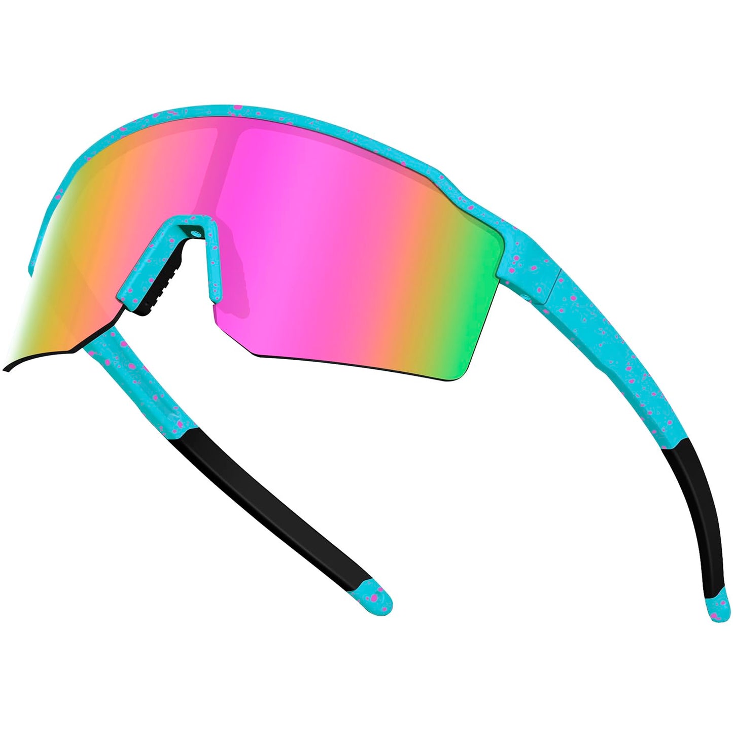 VEWOE Polarized Cycling Sunglasses for Men Women，UV400 Protection Sports Sunglasses,Baseball Glasses for MTB Fishing