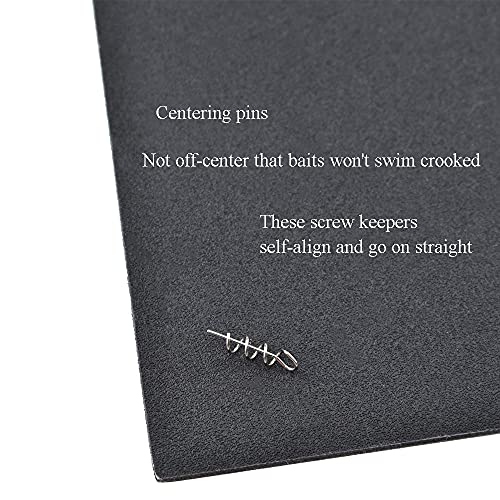 14mm Centering Pin Spring Twist Lock Fishing Screw Worm Hook - 100 Pcs