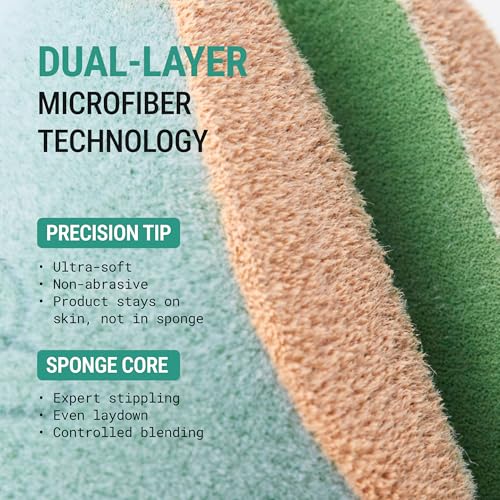 JUNO & Co Microfiber Makeup Sponge Dual-Layer for Full Coverage