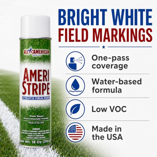 Bright White Athletic Field Marking Spray Paint - 12 Cans, 18 oz