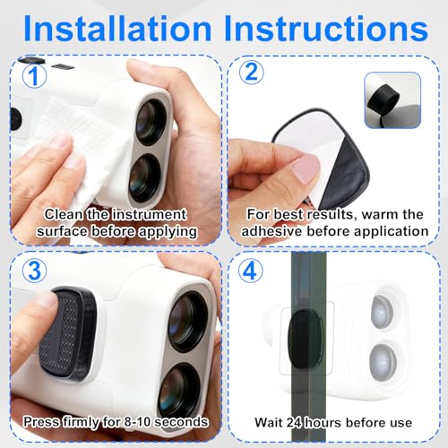 Magnetic Golf Rangefinder Holder with Washers - Black