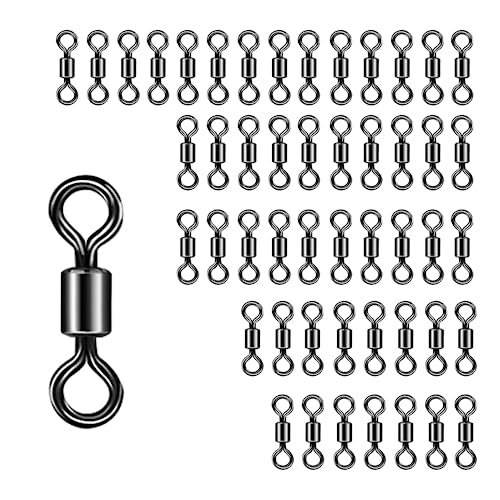 Quick Change Fly Fishing Micro Swivels - Size 10 - 50pcs Pack