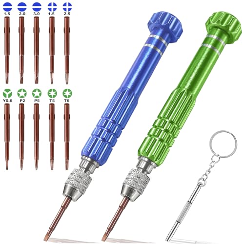 13 in 1 Glasses Screwdriver, Eyeglass Repair Kit with 10 Magnetic Screwdriver Tips, Multifunctional Eye Glass Repairing Kit for Eyeglass Sunglass Watch Phone Laptop Jewelry Electronic