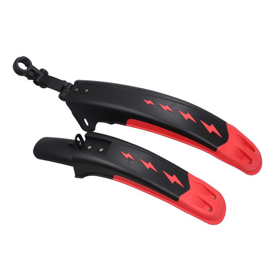 MAKELEN Bike Fender Set Mudguard Set Front and Rear 2 Parts-Universal Full Cover Thicken Widen Bicycle Adjustable Bike Fender Mud Guard Mudflap for MTB Road Bike Mountain Bike Black&Red
