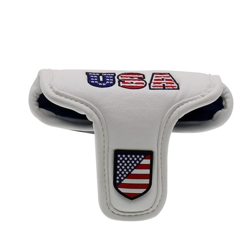 HISTAR Golf Square Putter Head Cover Magnetic Mallet Putter Cover with USA Stars Stripes for Scotty Cameron Odyssey Putter Cover