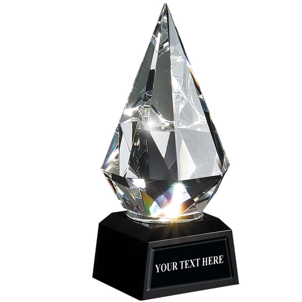 Diamond Shaped Crystal Award - Custom Corporate Glass Awards Prime