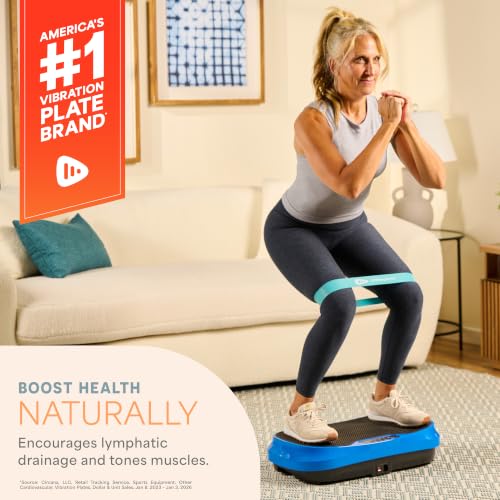 Vibration Plate Exercise Machine - Blue, 99 Speed Levels, Compact Design