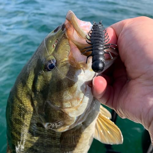 Juicy Hellgrammite Fishing Bait - Matte Black - 2.4"