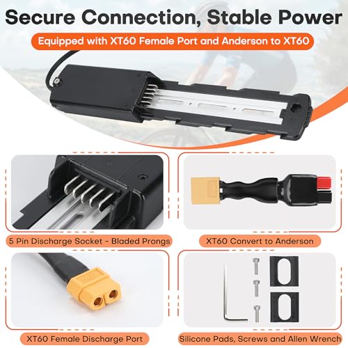 Hailong Battery Holder Base Plate for eBike - 5-PIN Bladed Prongs with 3 Holes
