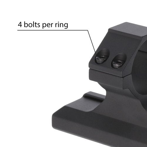 TRUGLO Tactical Hunting Shooting Versatile Durable One-Piece Picatinny Style Scope Mount with Rings - 30 mm