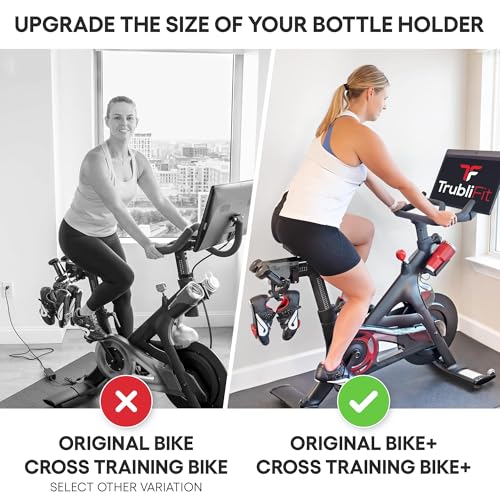 TrubliFit Extra Large Water Bottle Holders for Peloton Bike+ - Aluminum, Pair