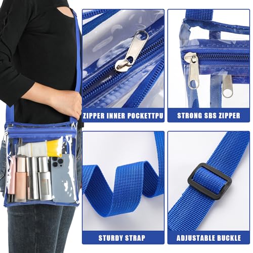 Clear Stadium Event Bag for Women - Blue