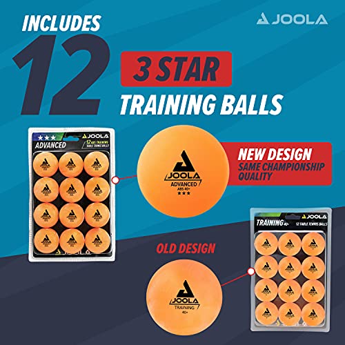 3-Star Table Tennis Balls - 40mm Regulation Ping Pong Balls - Orange, 12 Pack