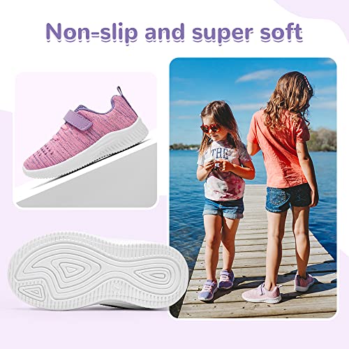 NERTEO Toddler Kids Shoes Running Sneakers Purple/Pink 12 Little Kid