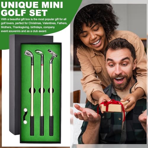 Golf Pen Set with Mini Green & Flag - Desk Golf Putting Game, Office Gift