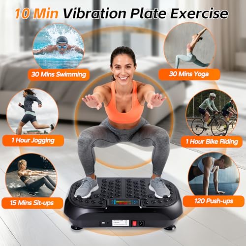 JIANYHW Vibration Plate Exercise Machine for Full Body Workout & Lymphatic Drainage