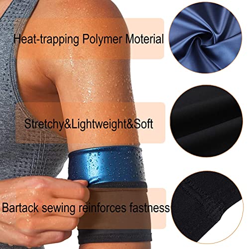 Compression Arm Trimmers for Women - Blue, Large