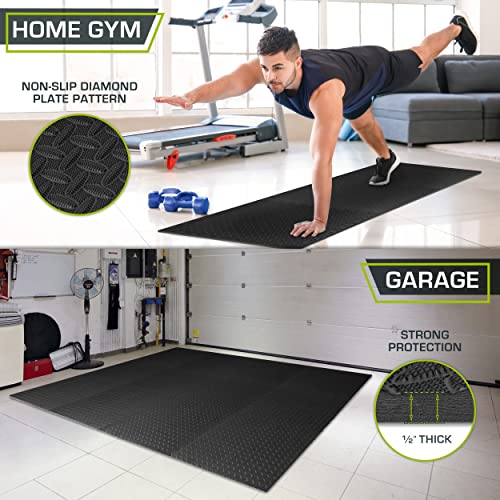 Interlocking Foam Exercise Mat - ½-Inch Thick, 48 SQ FT