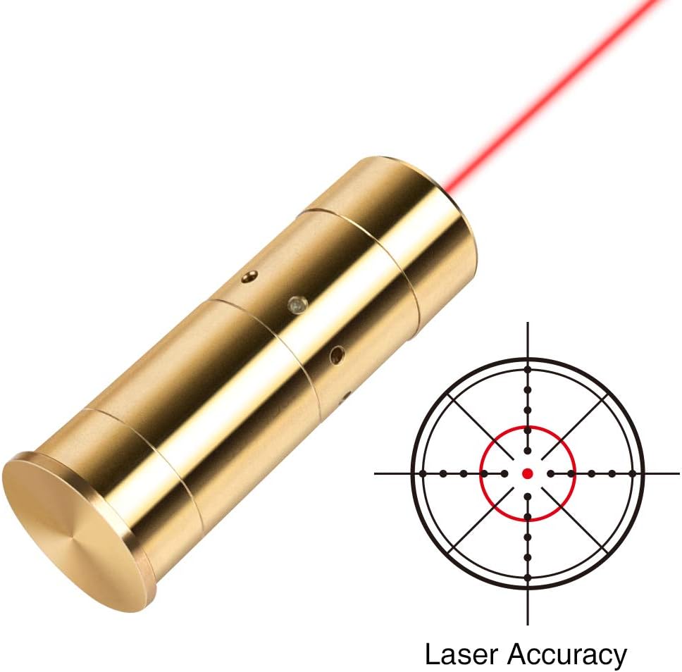 MidTen Bore Sight Laser | .45 ACP & 20-Gauge Red Dot Boresighter with Extra Batteries
