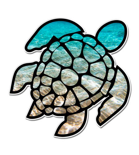 Cute Sea Turtle Vinyl Sticker - Waterproof Decal, 3 Inch