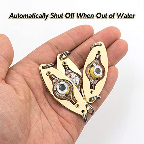 Dr.Fish Upgraded Rotating LED Fishing Lures 5 Pack - Deep Drop Trolling Spoons