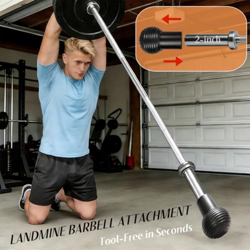 Barbell Landmine Attachment - 360° Rotation, Anti-Slip Base, Portable Design
