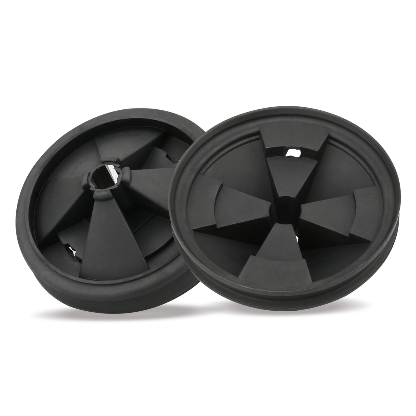 2Pcs 3 3/8" Garbage Disposal Splash Guard, Quiet Garbage Disposal Rubber Drain Insert, Sink Splash Guard QCB-AM Replacement for InSinErator Evolution Series, Removable Garbage Disposal Parts