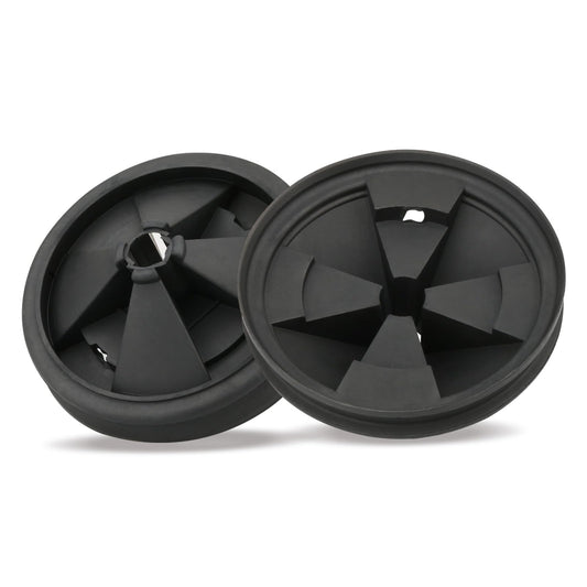 2Pcs 3 3/8" Garbage Disposal Splash Guard, Quiet Garbage Disposal Rubber Drain Insert, Sink Splash Guard QCB-AM Replacement for InSinErator Evolution Series, Removable Garbage Disposal Parts