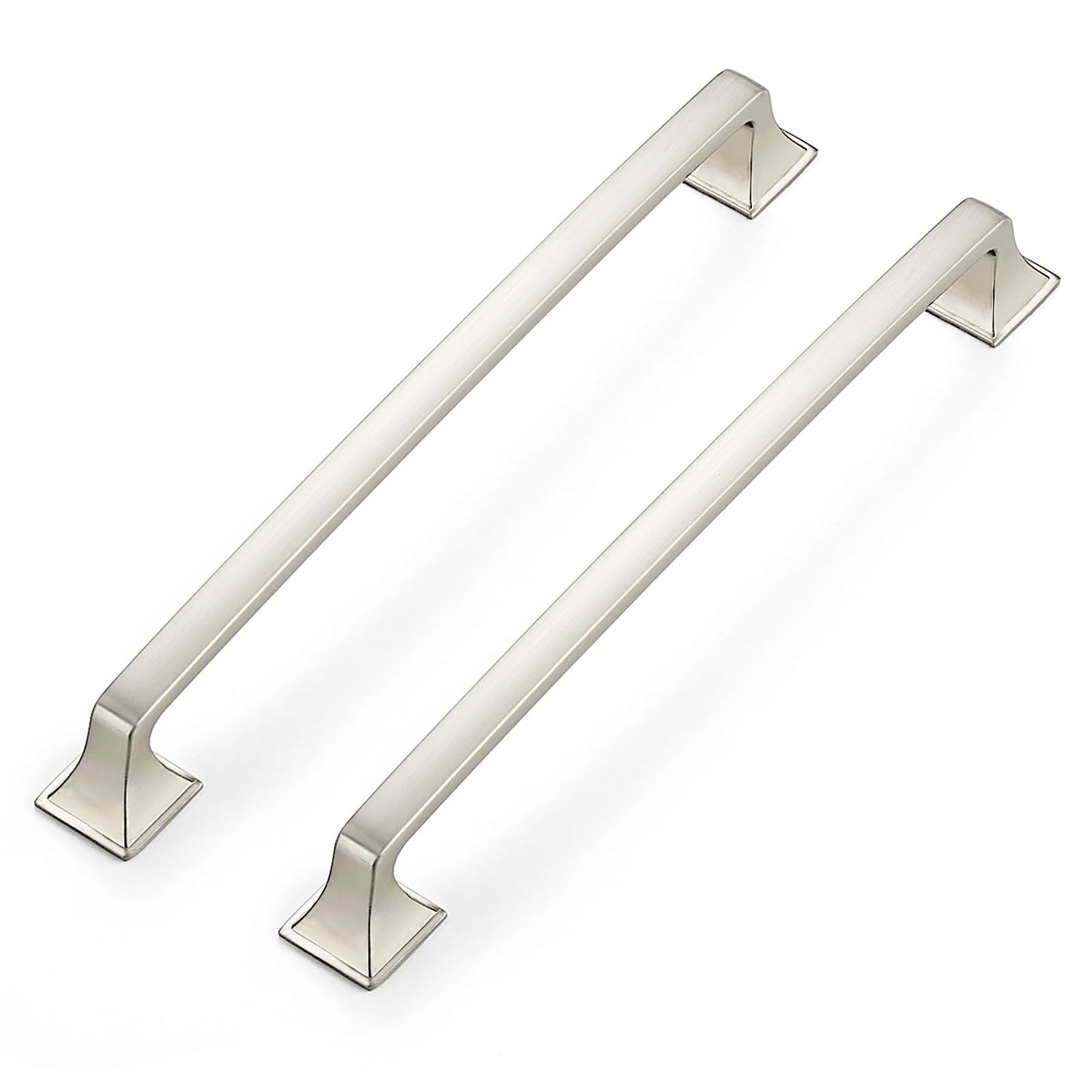 Ravinte 30 Pack Solid 7-1/2" Square Foot Arch Pulls Kitchen Cabinet Handles Brushed Nickel Pulls Silver Dresser Kitchen Cupboard Hardware Handles for Cabinets Cupboard Drawers