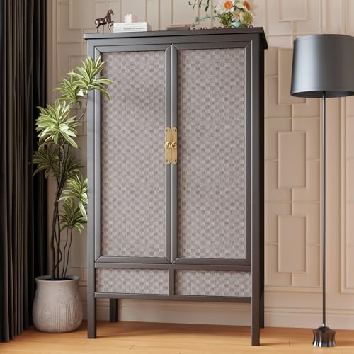 CRE8TIVE Non-Textured Rattan Wallpaper Peel and Stick Taupe Grey Faux Woven Pattern Rattan Contact Paper for Cabinets Dresser Nightstand Cane Weaving Wallpaper Vinyl Roll for Bedroom Bathroom 12"x80"