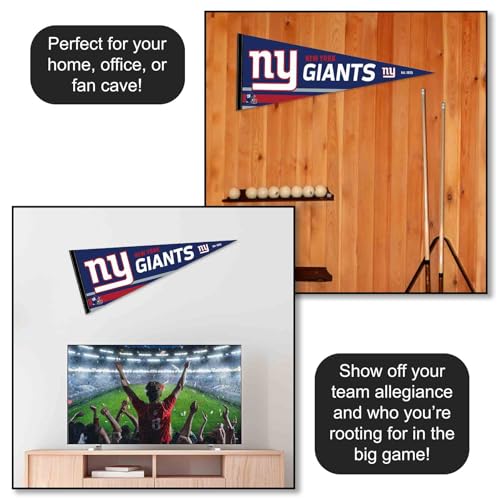New York Giants Pennant Banner Flag - 12x30 Inch Felt