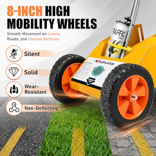 2-in-1 Parking Lot Line Striper & Paint Wand - 12-Can Capacity