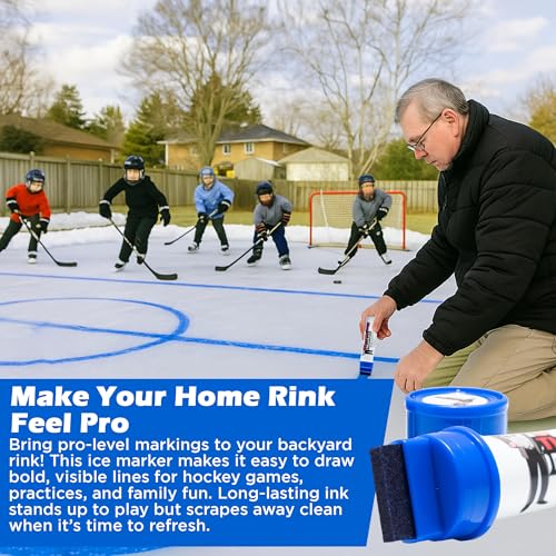 Hockey Marker for Ice Training – Permanent Line Maker, Blue
