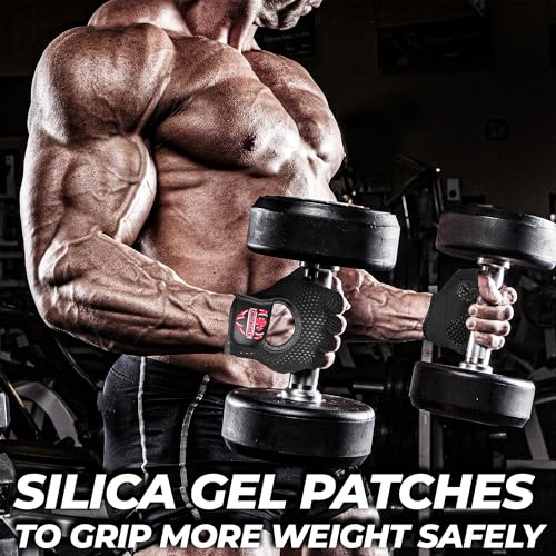 Weight Lifting Gloves with Full Palm Protection - X-Large Black