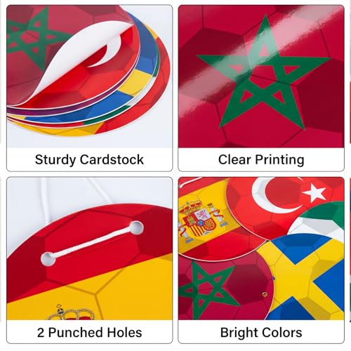 50-Piece International World Flag Bunting Banner for Party Decorations