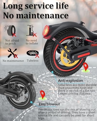 GYL 8.5 Inch Solid Tubeless Scooter Tire for Gotrax Hiboy - Black 1pcs