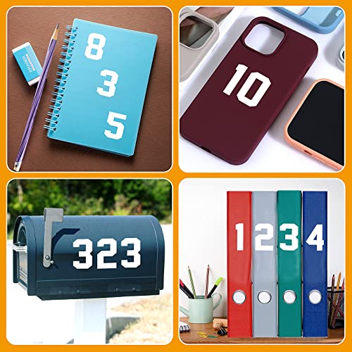 204 Sports Helmet Number Stickers - Vinyl Decals for Hockey, Baseball, Football