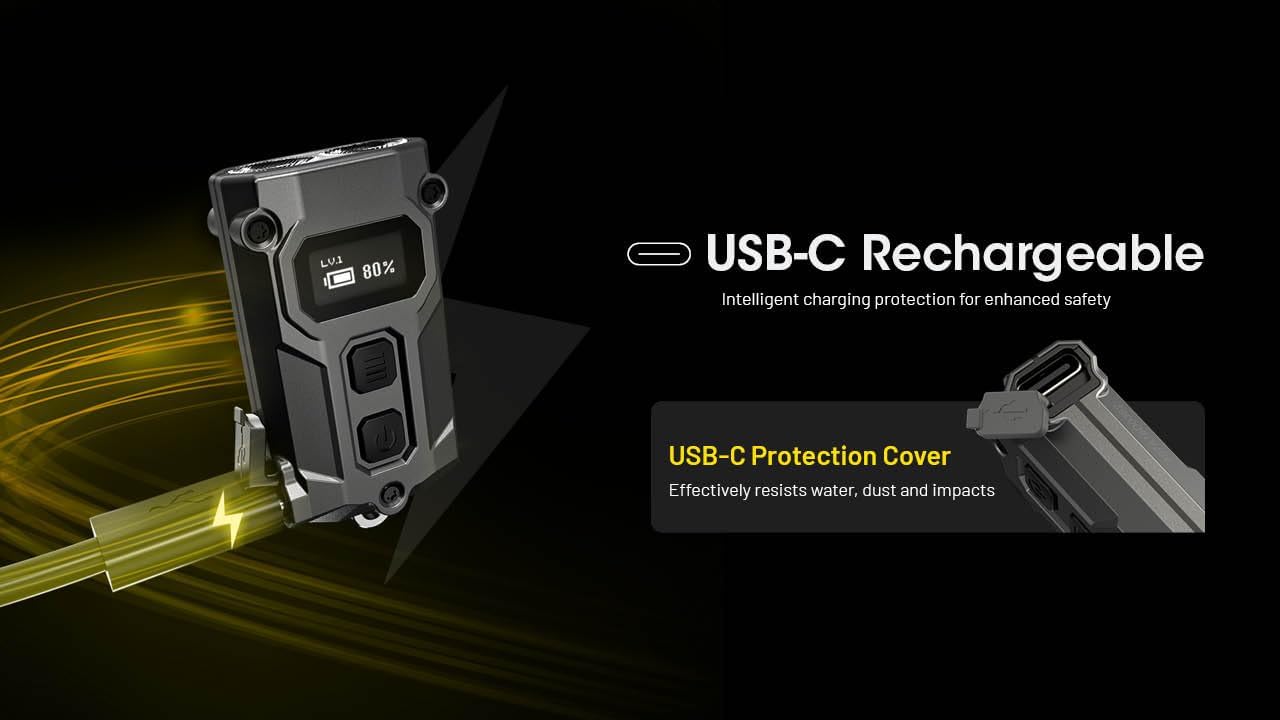 Nitecore TINI 3 EDC Keychain Flashlight - 600 Lumen USB-C Rechargeable with 3 Color Temperatures