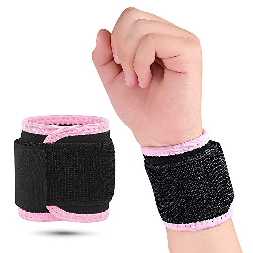 Wrist Brace Compression Support Strap for Sports - Pink