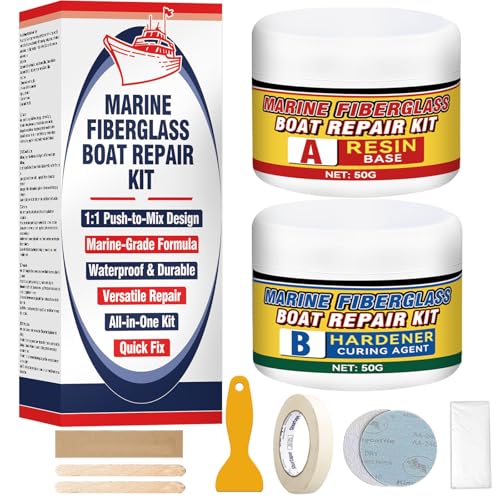 Marine Fiberglass Repair Kit - Gelcoat & Waterproof Epoxy