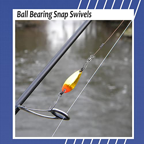 High Strength Stainless Steel Fishing Swivels with Ball Bearing 25pcs - Saltwater & Freshwater Tackle
