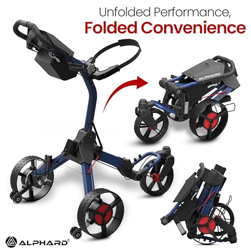 Electric Golf Cart with Remote Control - Compact Folding, Black