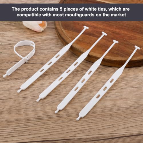 10pcs Rugby Mouth Guard Tether Straps - White Replacement