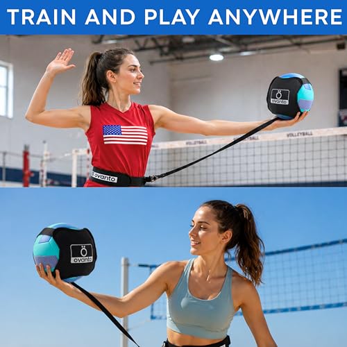 OVANTO VT Pro Volleyball Training Kit - Rebounder, Adjustable Waistband & Gift Set