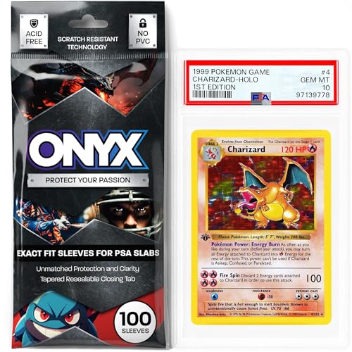 Graded Card Sleeves for PSA Slabs - Scratch-Resistant & Acid-Free - 100 Pack