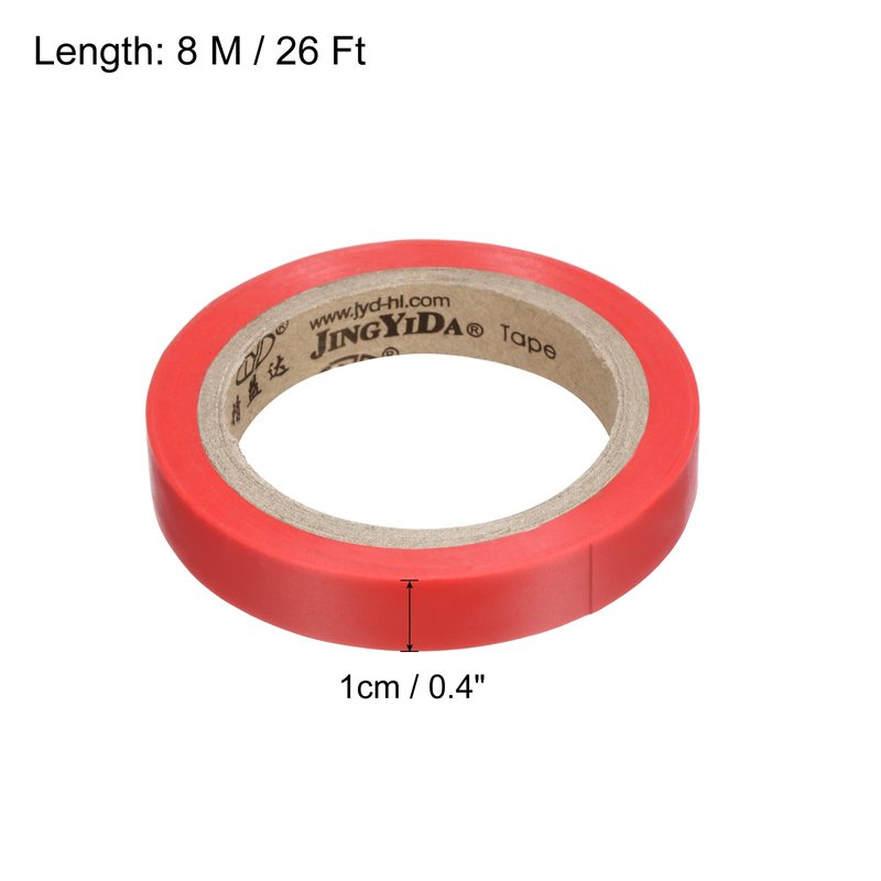 PATIKIL 26Ft Grip Finishing Tape, 2 Pack PVC Racquet Finishing Tapes Racket Accessories Sticky Seal for Tennis Badminton, Red